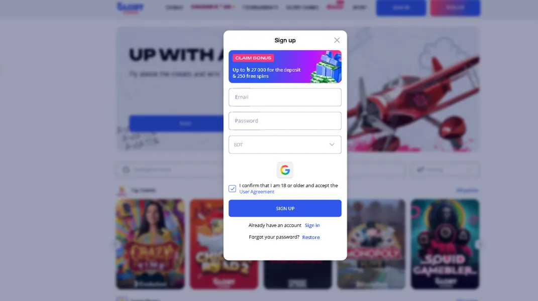 Simple Glory Casino Login and Profile Creation